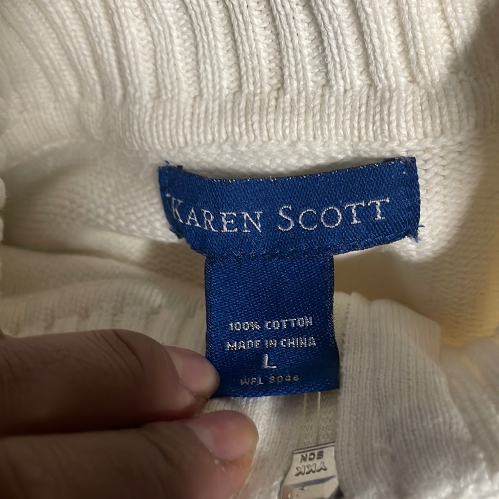 Vintage Karen Scott quarter zip sweater - Picture 5 of 5